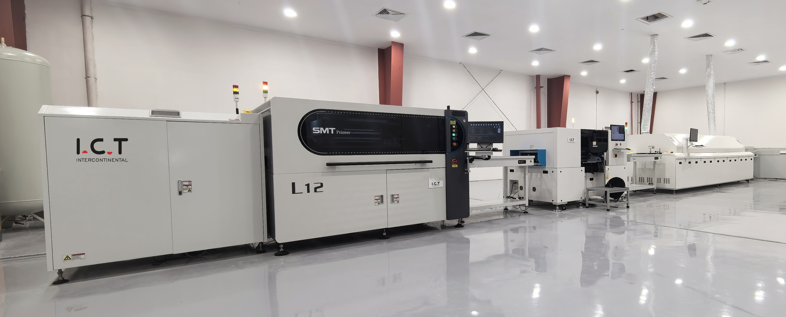 I.C.T SMT Line in Saudi Arabian LED Lighting Manufacturer I.C.T SMT линия в производителя на LED осветление на Саудитска Арабия