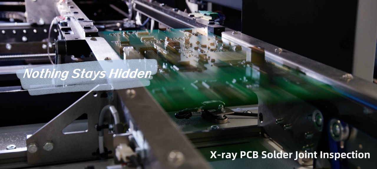 X-ray PCB solder joint inspection Рентгенова проверка на спойката на PCB