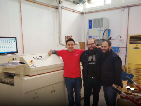 Производствена линия SMT за контрол на достъпа в Гърция