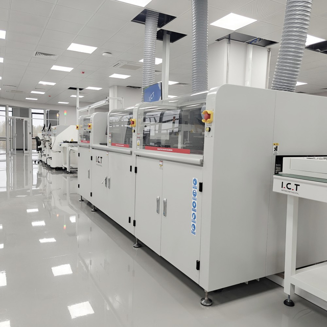 I.C.T-SS550 | Напълно автоматична онлайн машина за запояване със селективна вълна 