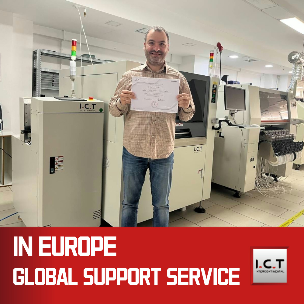 I.C.T | 1200 mm led печатна платка напълно автоматична машина за печат на спойка с паста