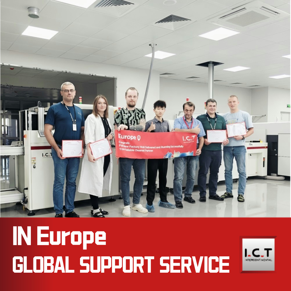 I.C.T | Настолен SMD принтер за шаблони Изберете и поставете машина за фурна за преформатиране на SMT печатна платка