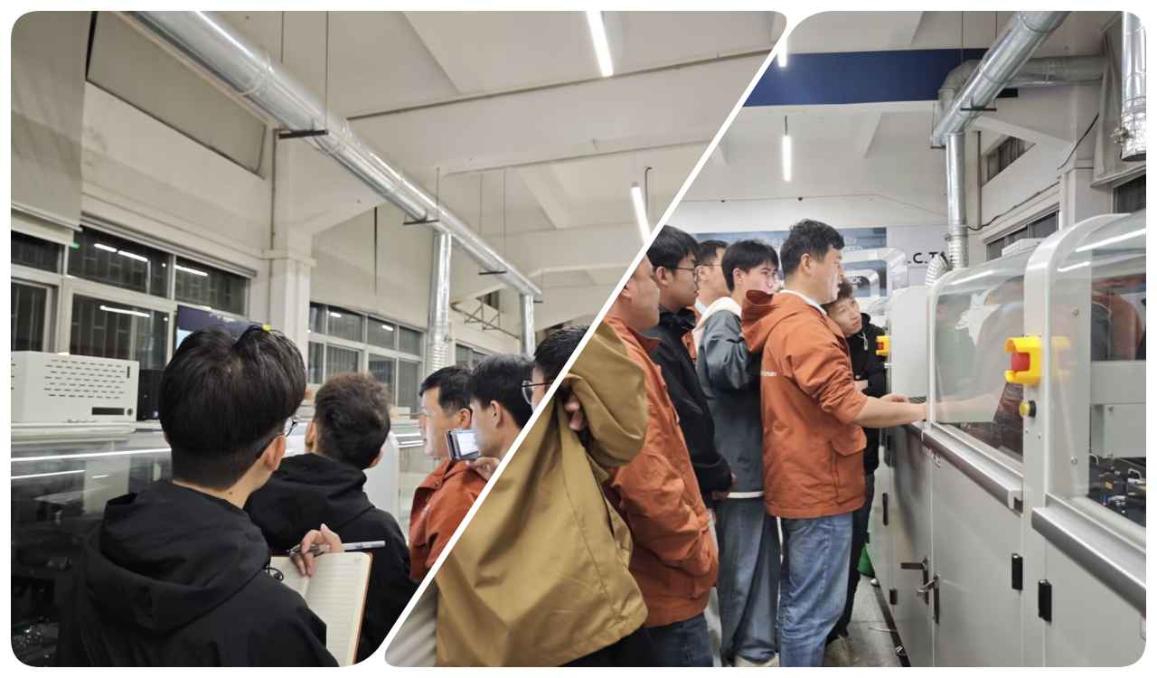 I.C.T Инженерите получават обучение за селективно вълново запояване