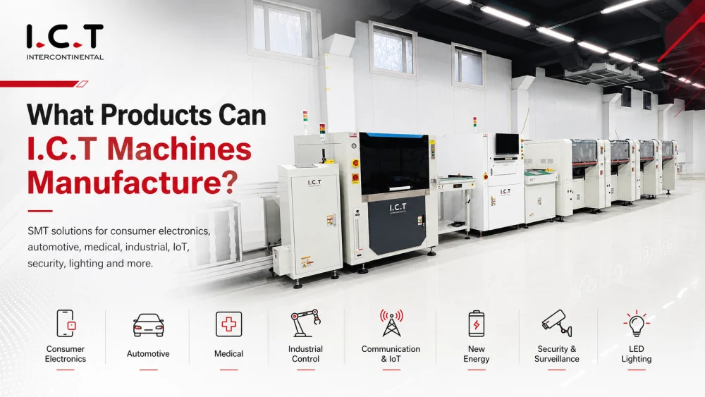 Какви видове продукти могат да I.C.T SMT машини Manufacture.webp