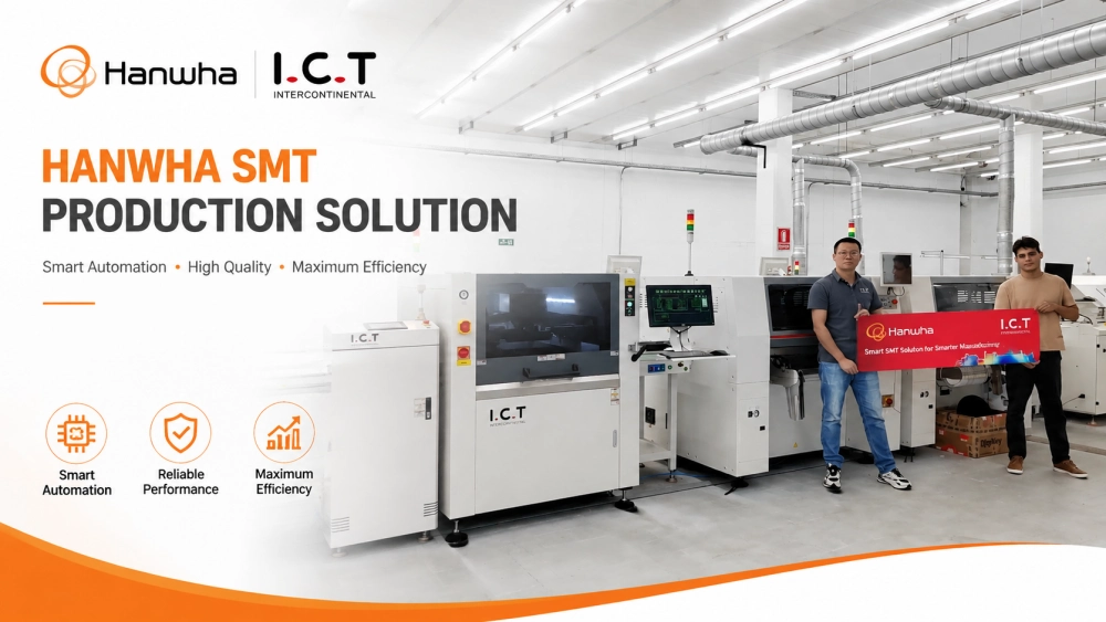 I.C.T Hanwha SMT производствена линия.webp