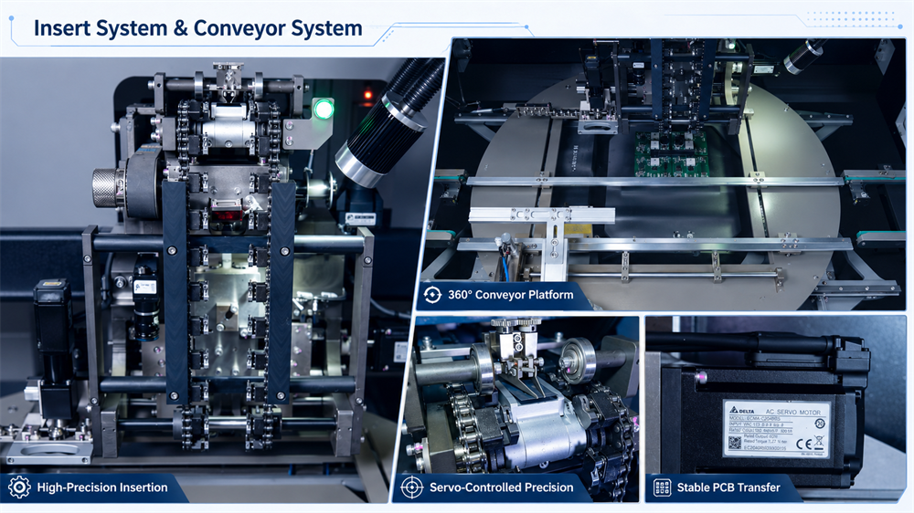 Insert System And Conveyor System Система за вмъкване и конвейерна система